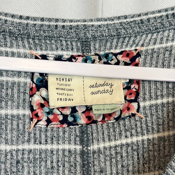 Anthropologie Saturday Sunday Ribbed Stripe High-low Hem Dress Size S - Picture 4 of 8